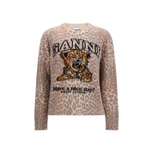 Ganni Beige Wool Oves Aries Sweatshirt