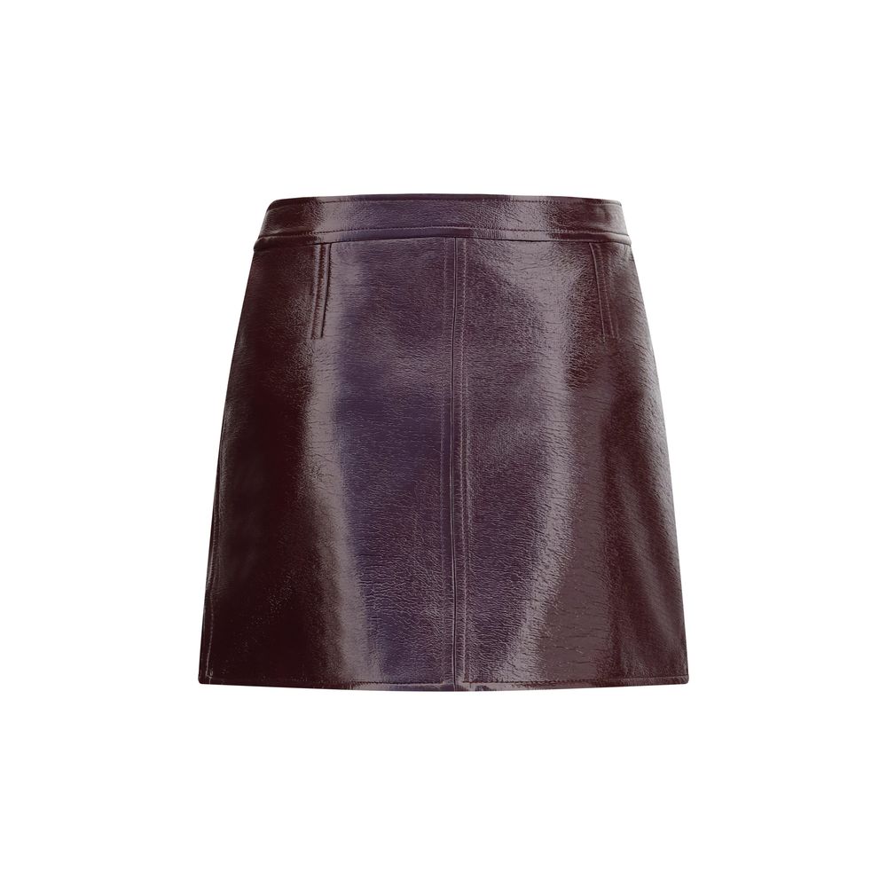 Courrèges Bordeaux Cotton Mini Skirt - immagine 2