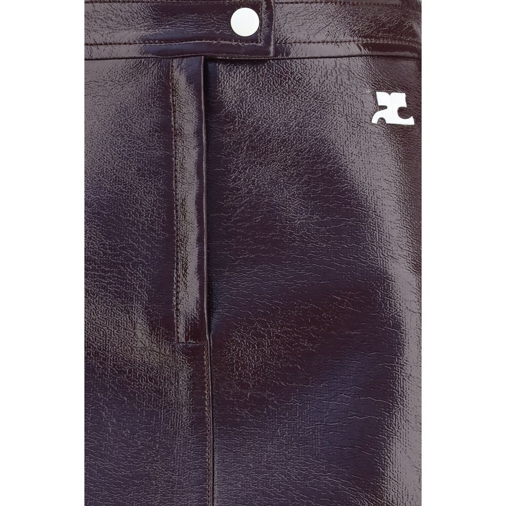 Courrèges Bordeaux Cotton Mini Skirt - immagine 3