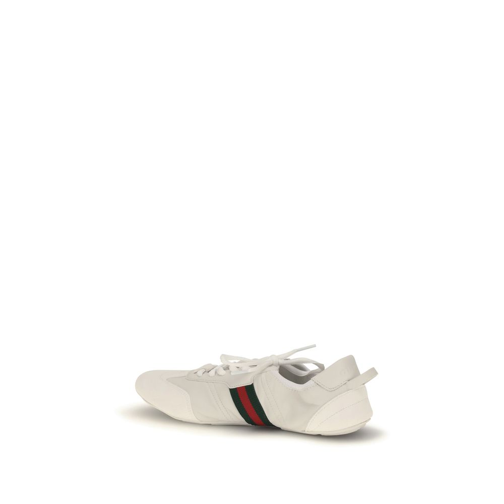 Gucci White Calf Leather Bos Taurus Low Top Sneakers - immagine 3