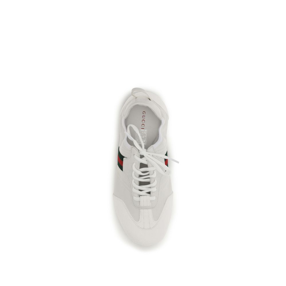 Gucci White Calf Leather Bos Taurus Low Top Sneakers - immagine 4