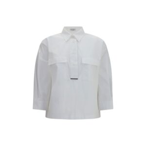Brunello Cucinelli White Cotton Dress Shirt