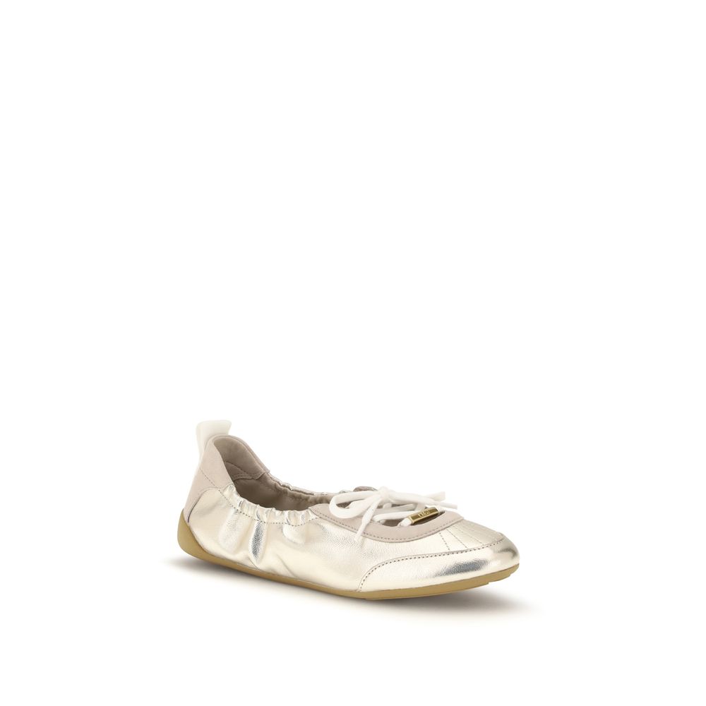 Chloé Silver Calf Leather Bos Taurus Sneakers - immagine 2