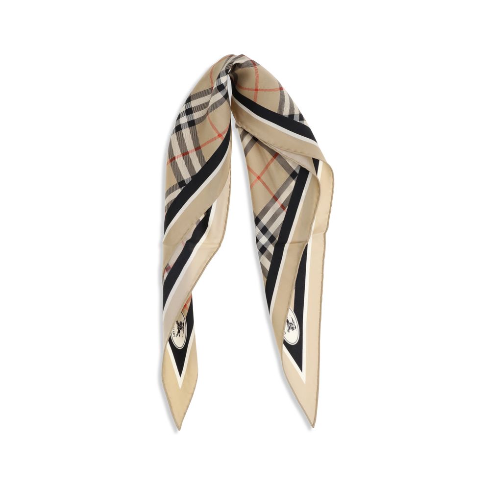Burberry Beige Silk Scarf - immagine 2