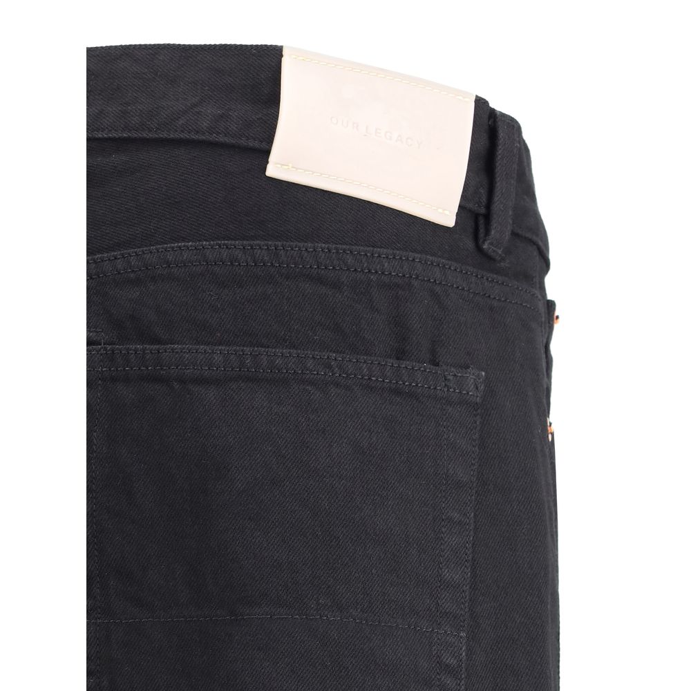 Our Legacy Black Cotton Straight-Leg Jeans - immagine 3