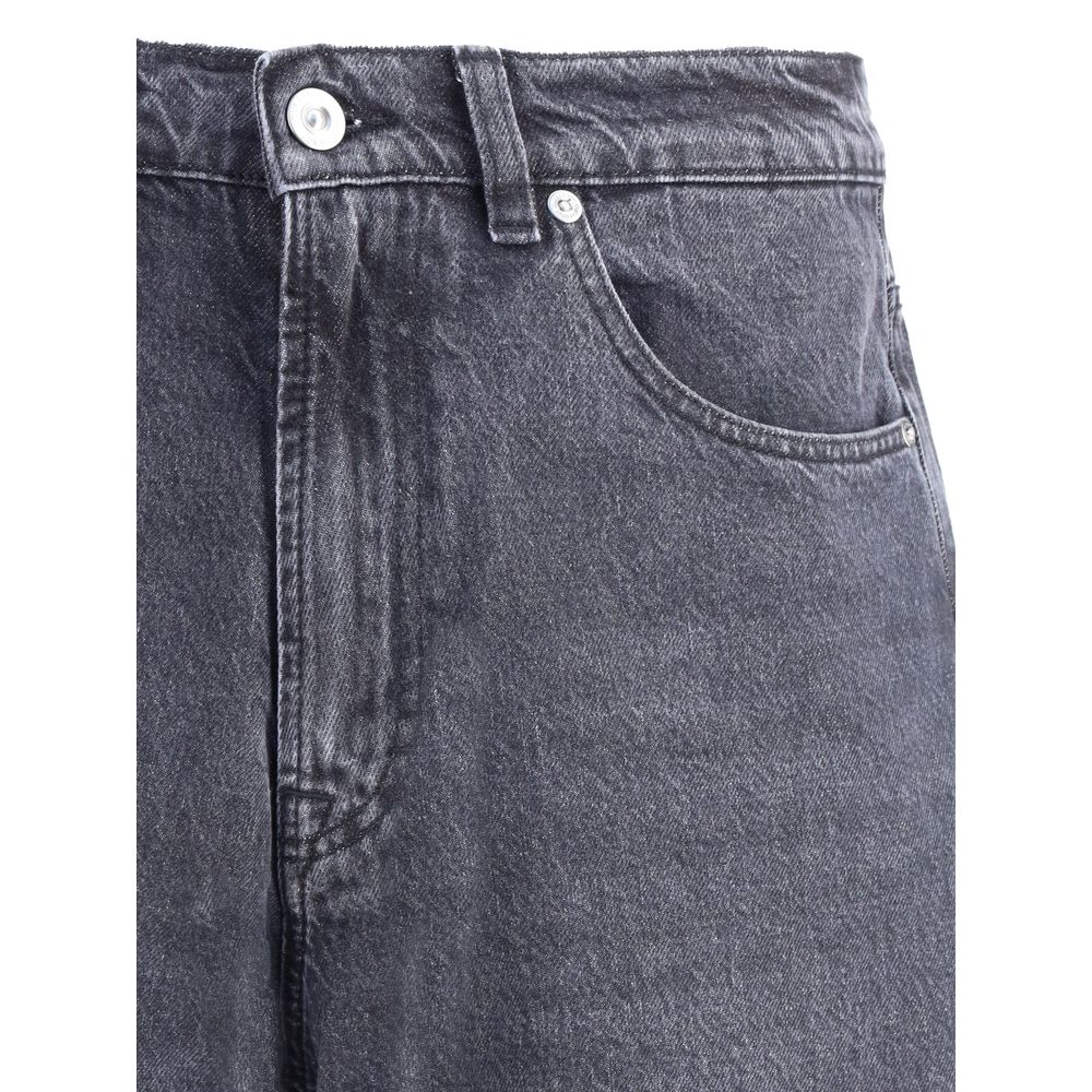 Our Legacy Black Cotton Relaxed Fit Jeans - immagine 3