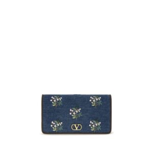 Valentino Garavani Blue Cotton Shoulder Bag
