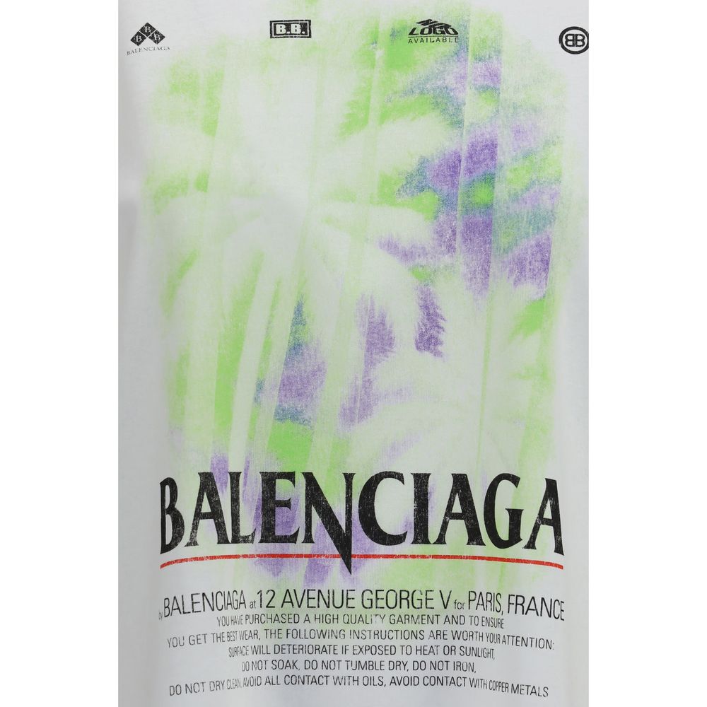 Balenciaga White Cotton T-Shirt - immagine 3