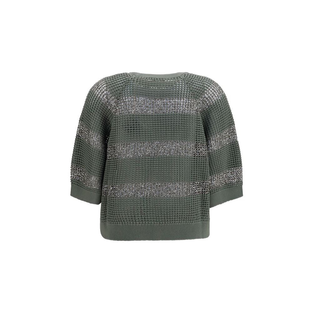 Brunello Cucinelli Bicolor Cotton Sweatshirt - immagine 2