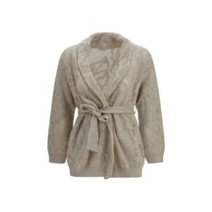 Brunello Cucinelli Beige Linen Cardigan