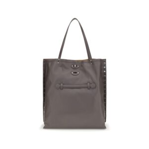 Zanellato Gray Calf Leather Bos Taurus Shoulder Bag