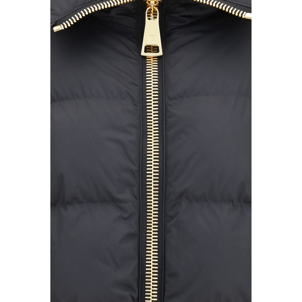 Balmain Black Viscose Full-Length Jacket - immagine 3