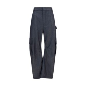 Balenciaga Blue Wool Oves Aries Cargo Pants