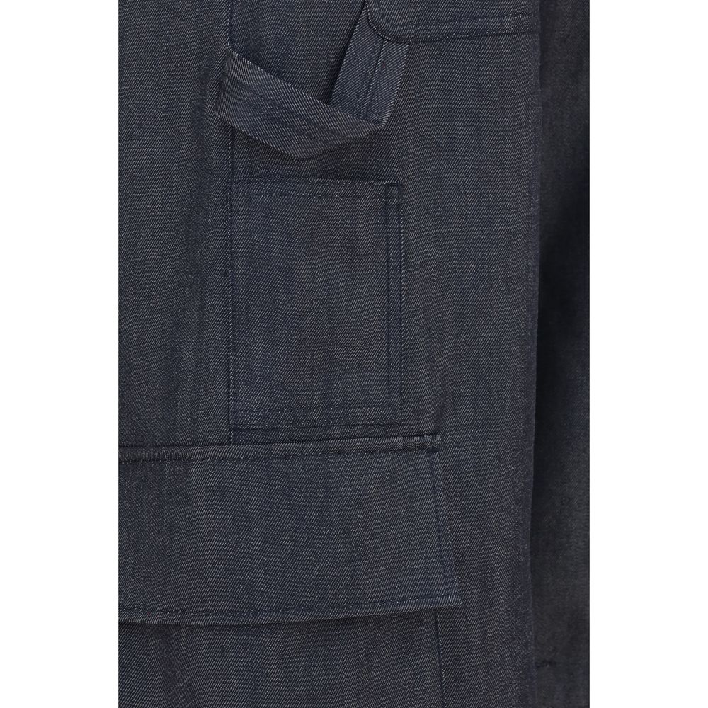 Balenciaga Blue Wool Oves Aries Cargo Pants - immagine 3
