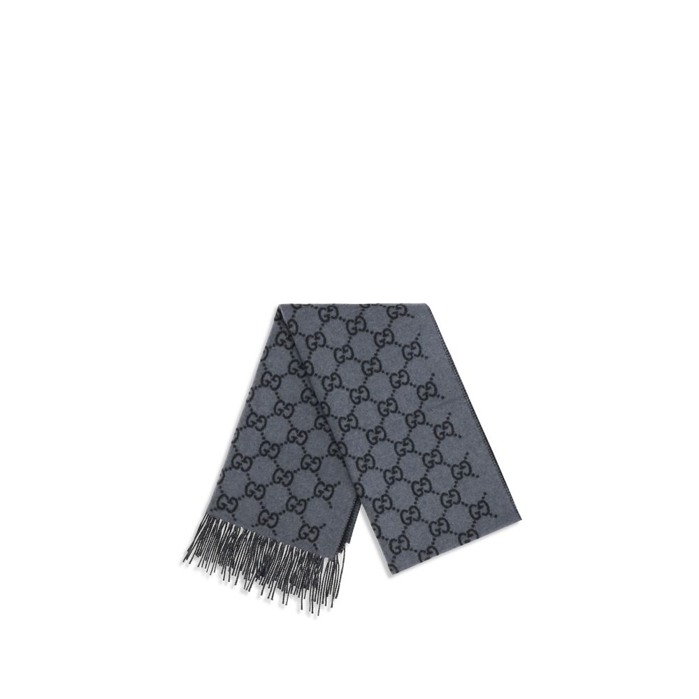 Gucci Blue Cashmere Foulard - immagine 2