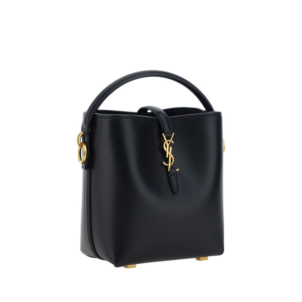 Saint Laurent Black Calf Leather Bos Taurus Shoulder Bag - immagine 2