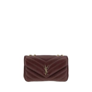 Saint Laurent Bordeaux Lamb Ovis Aries Aries Shoulder Bag