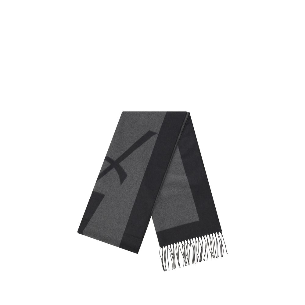Saint Laurent Gray Silk Scarf - immagine 2