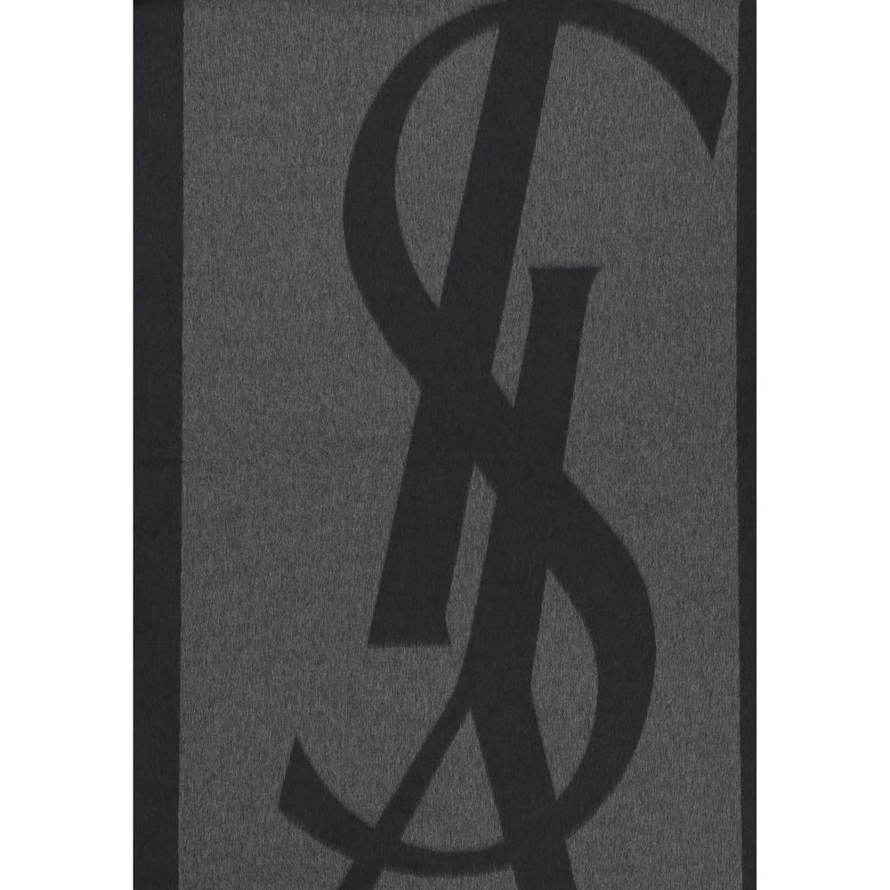 Saint Laurent Gray Silk Scarf - immagine 3
