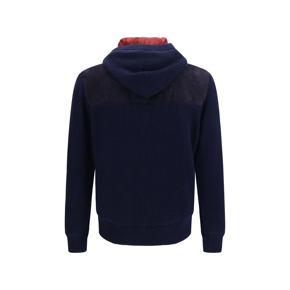 Brunello Cucinelli Blue Calf Leather Bos Taurus Jacket - immagine 2