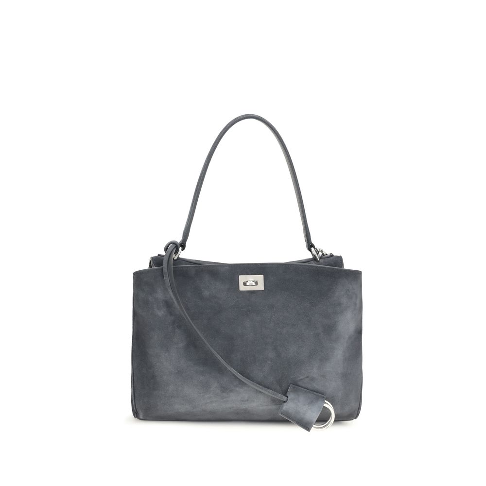 Balenciaga Gray Calf Leather Bos Taurus Handbag