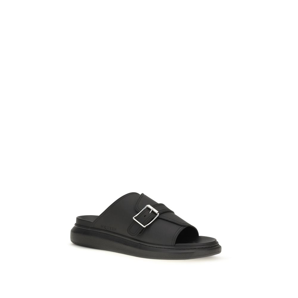 Alexander McQueen Black Polyurethane Sandals - immagine 2