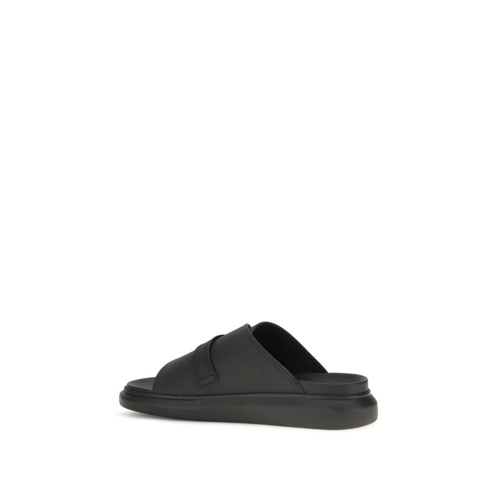 Alexander McQueen Black Polyurethane Sandals - immagine 3