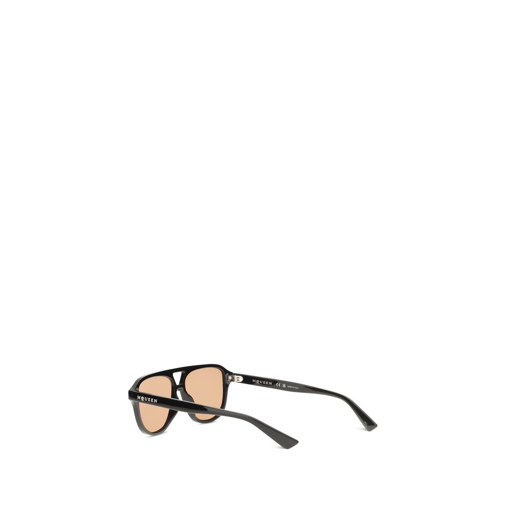 Alexander McQueen Brown Acetate Sunglasses - immagine 3
