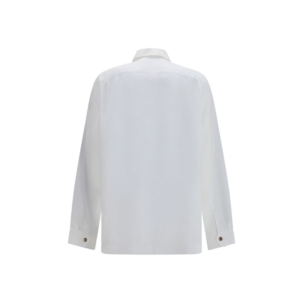 Brunello Cucinelli White Linen Shirt - immagine 2