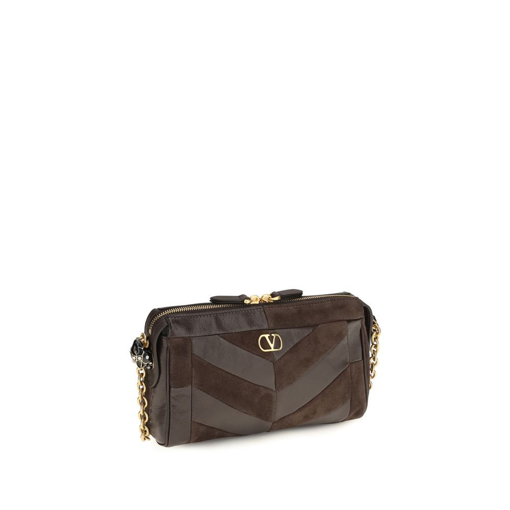 Valentino Garavani Brown Calf Leather Bos Taurus Shoulder Bag - immagine 2