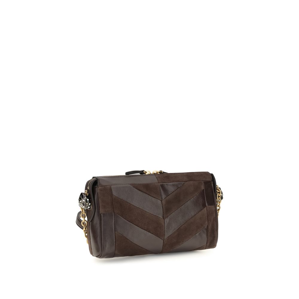 Valentino Garavani Brown Calf Leather Bos Taurus Shoulder Bag - immagine 3