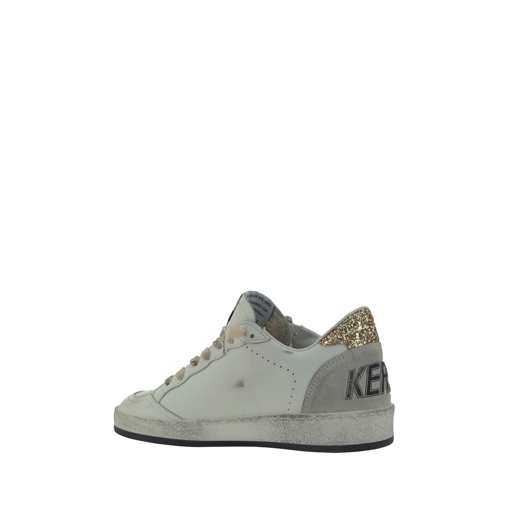 Golden Goose White Goatskin Low Top Sneakers - immagine 3