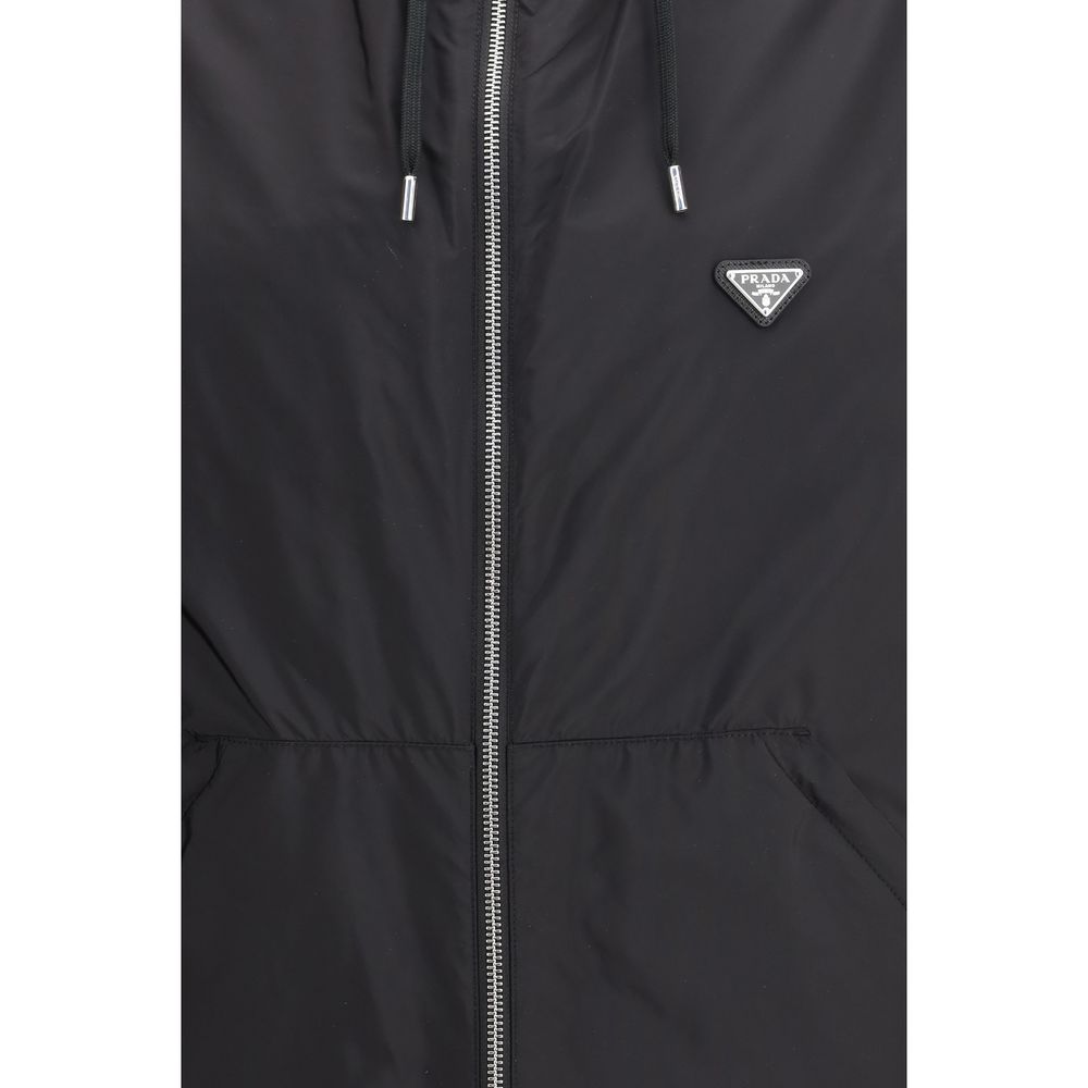 Prada Black Recycled Polyamide Shell Jacket - immagine 3
