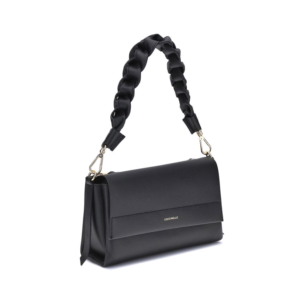 Coccinelle Black Calf Leather Bos Taurus Shoulder Bag - immagine 2