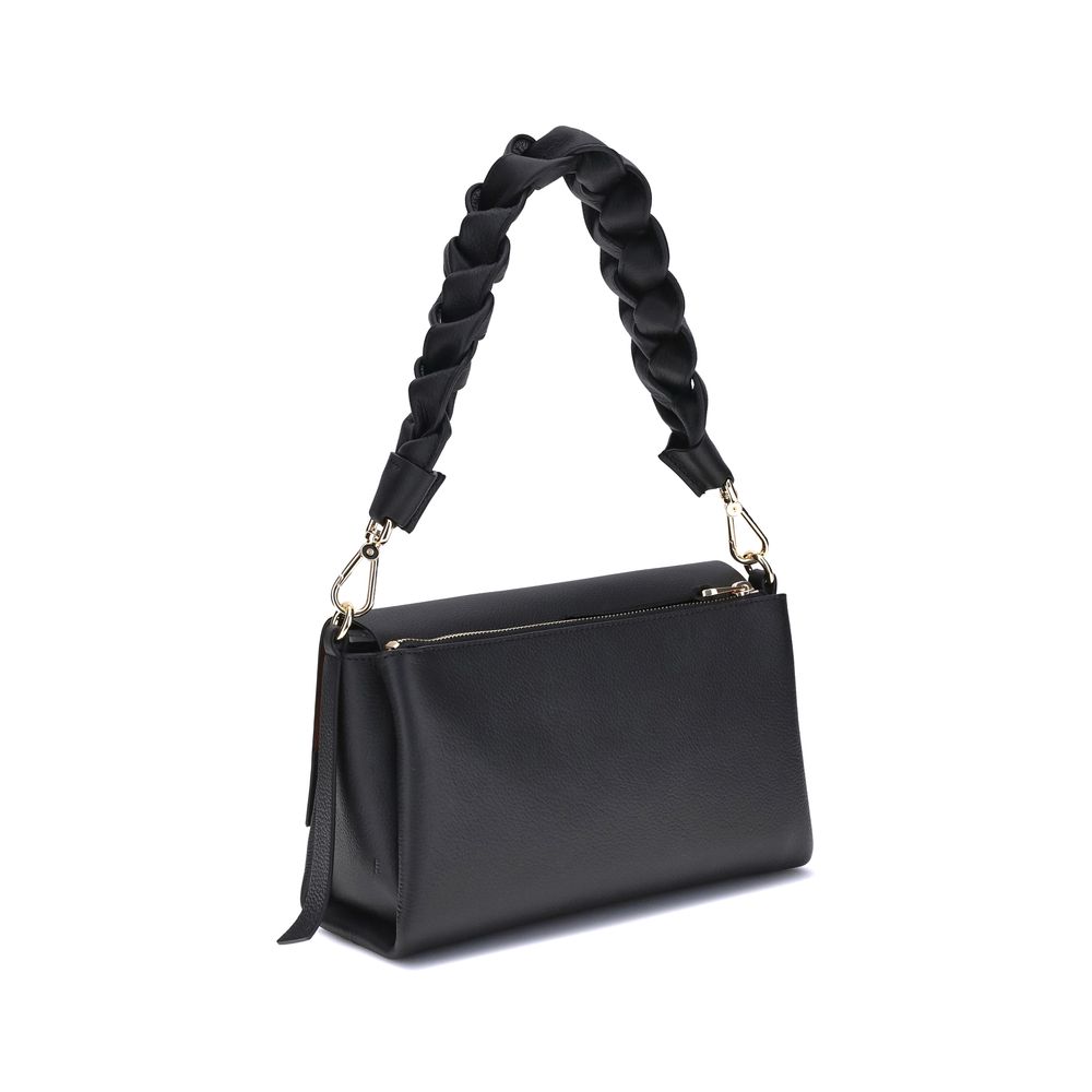 Coccinelle Black Calf Leather Bos Taurus Shoulder Bag - immagine 3