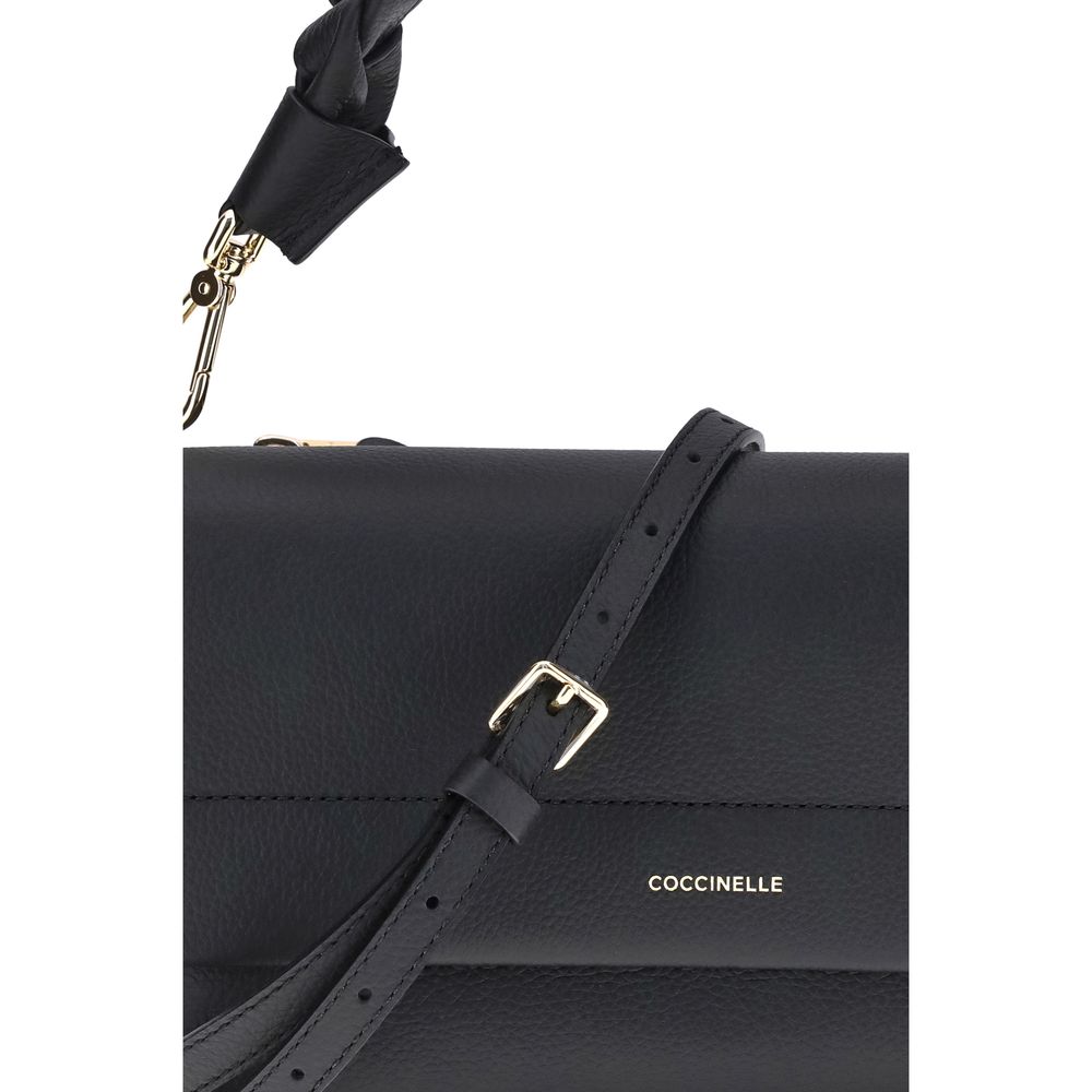 Coccinelle Black Calf Leather Bos Taurus Shoulder Bag - immagine 4
