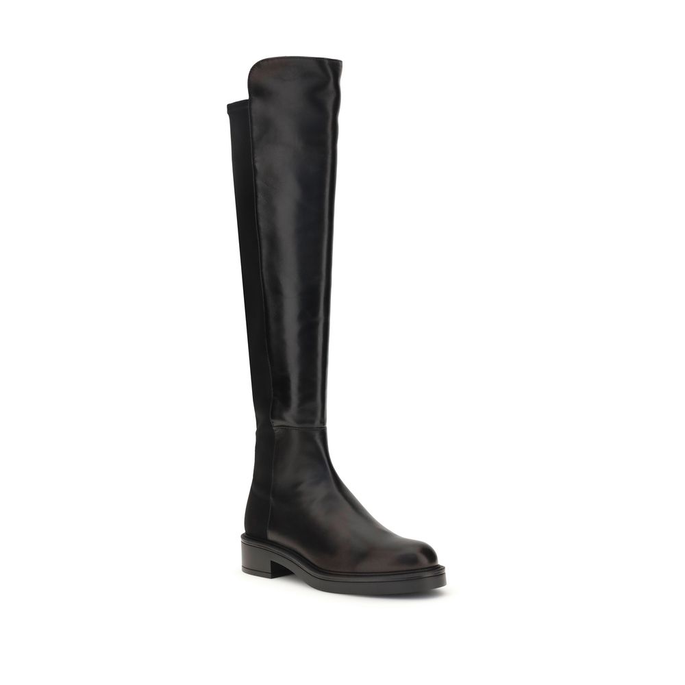 Stuart Weitzman Black Leather Over The Knee - immagine 2