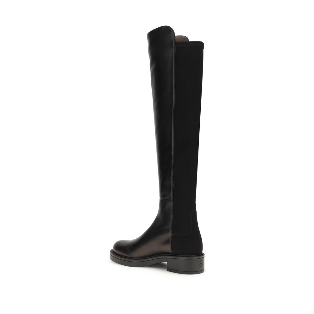 Stuart Weitzman Black Leather Over The Knee - immagine 3