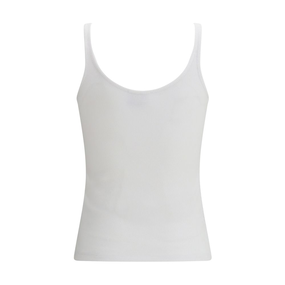 Off-White White Cotton Sleeveles T-Shirt - immagine 2