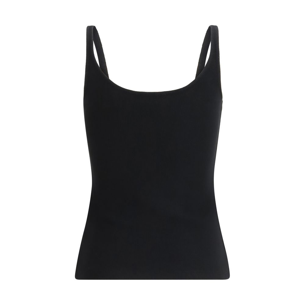 Off-White Black Cotton Sleeveles T-Shirt - immagine 2