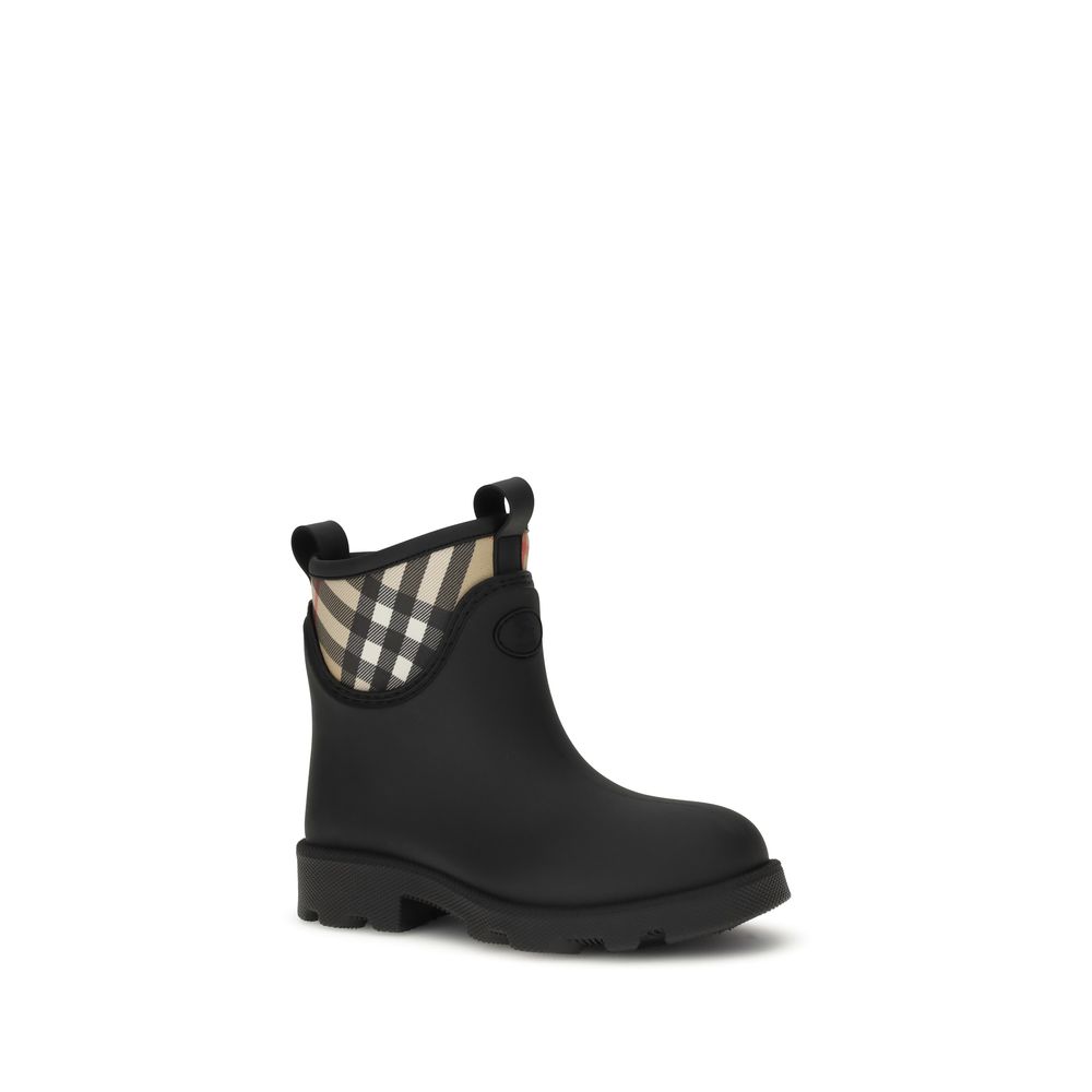 Burberry Black Rubber Ankle Boots - immagine 2