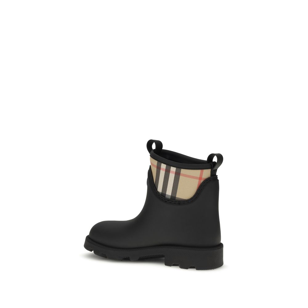 Burberry Black Rubber Ankle Boots - immagine 3