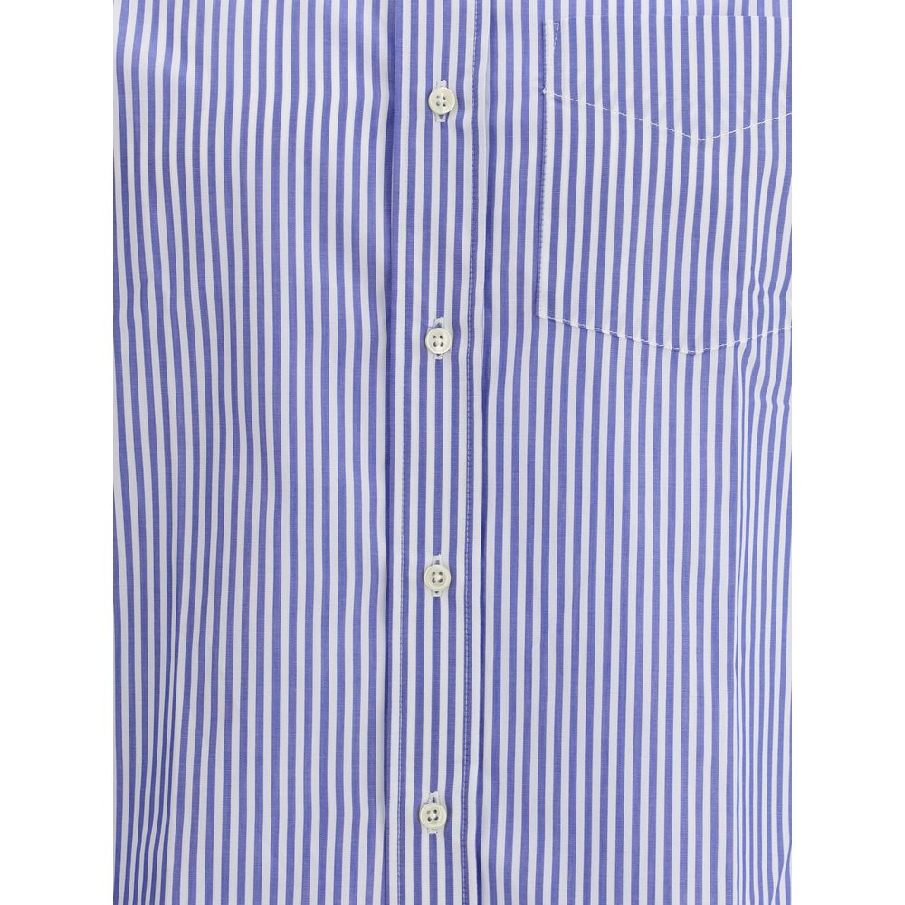 Deperlu Blue Cotton Pattern Shirt - immagine 3