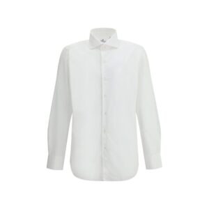 Finamore White Cotton Dress Shirt