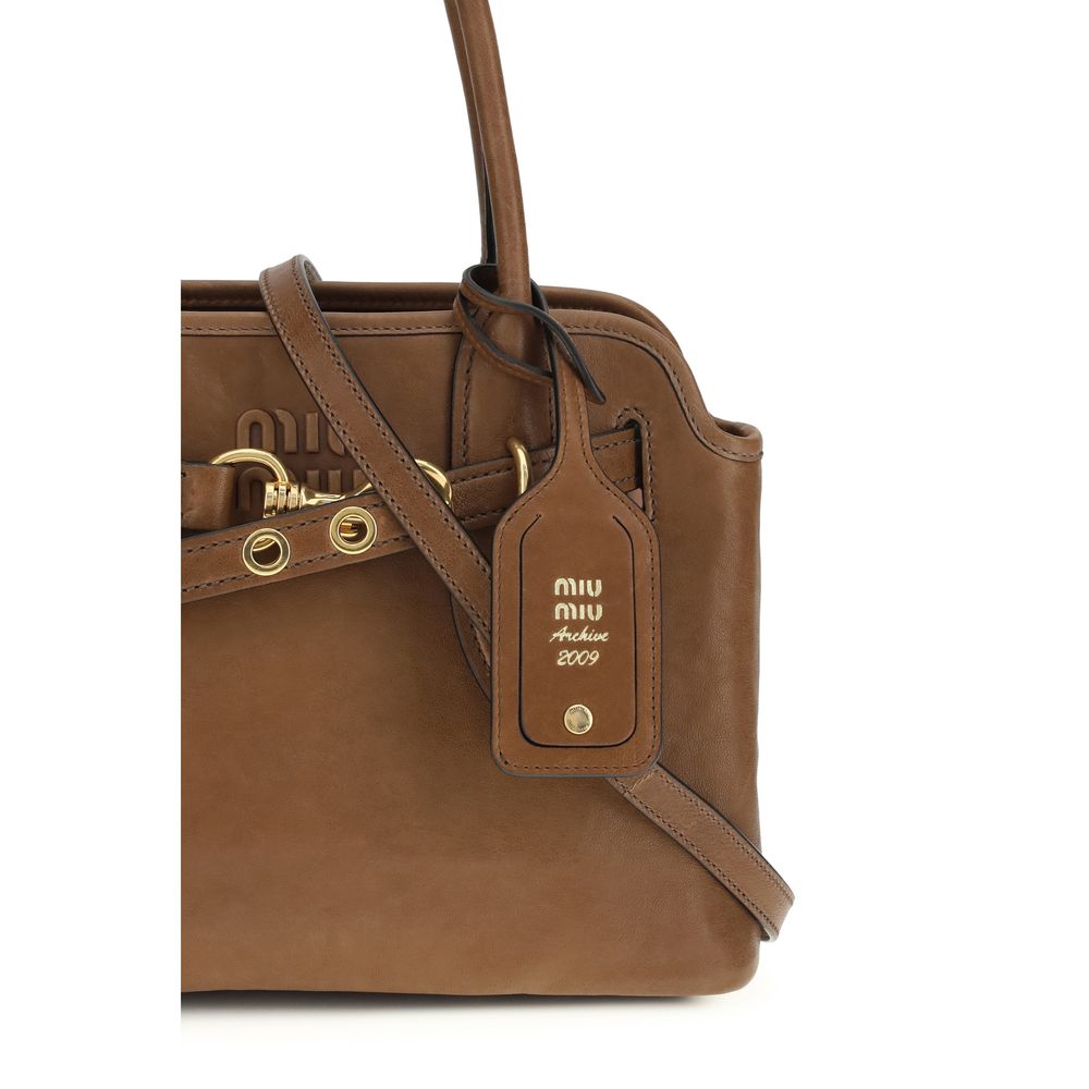 Miu Miu Brown Lamb Ovis Aries Aries Handbag - immagine 4