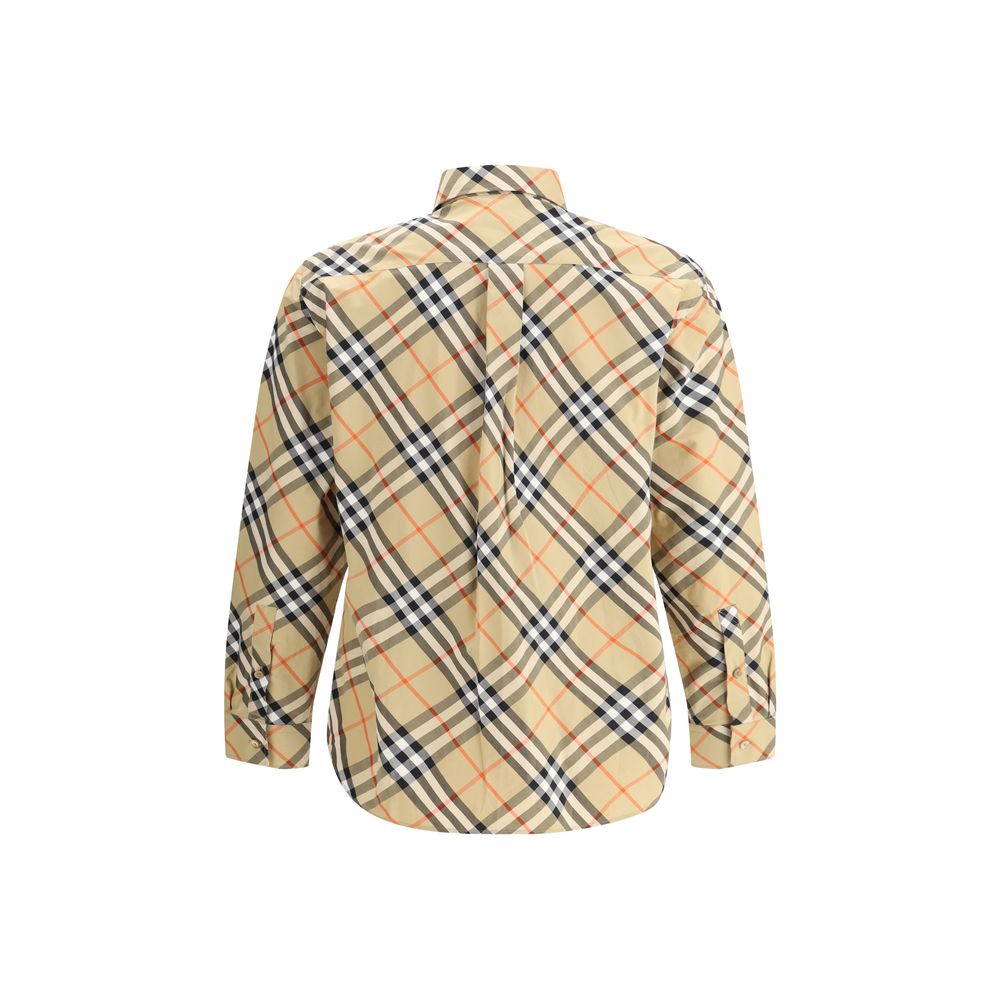 Burberry Beige Cotton Pattern Shirt - immagine 2