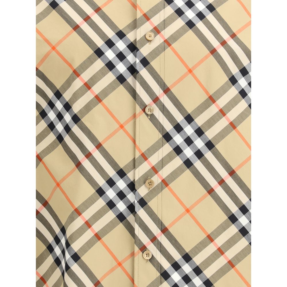 Burberry Beige Cotton Pattern Shirt - immagine 3