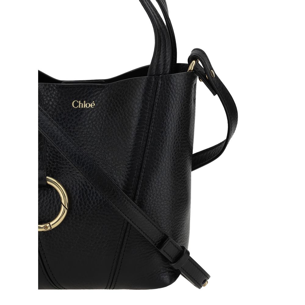 Chloé Black Calf Leather Bos Taurus Shoulder Bag - immagine 4
