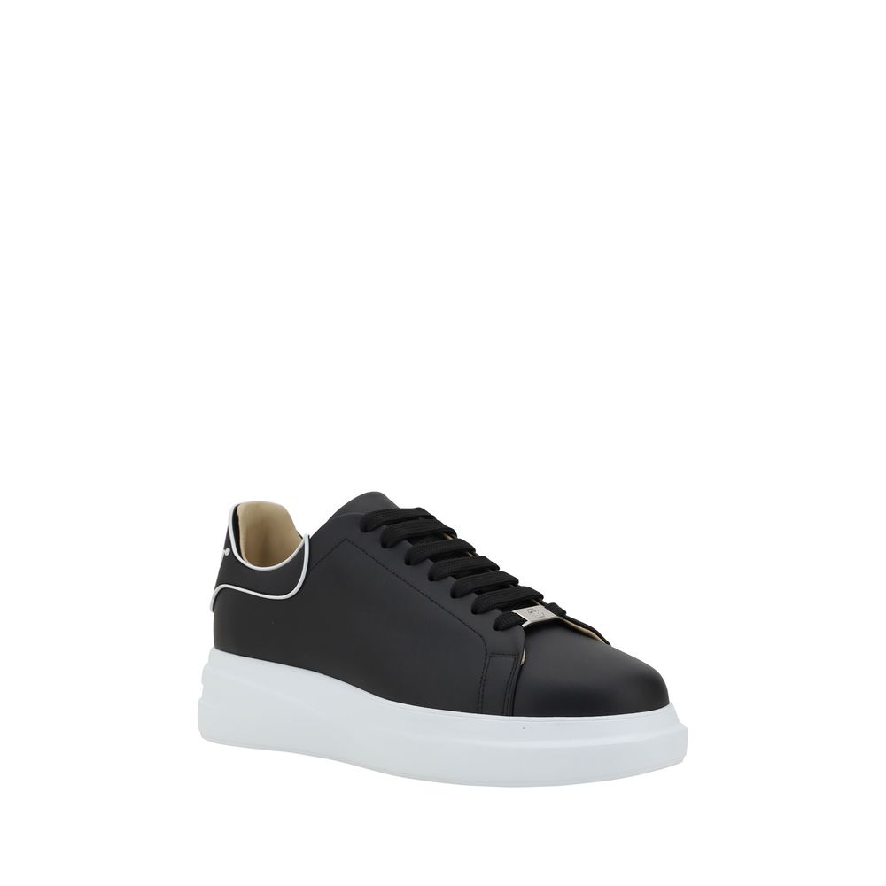 Philipp Plein Black Calf Leather Bos Taurus Low Top Sneakers - immagine 2