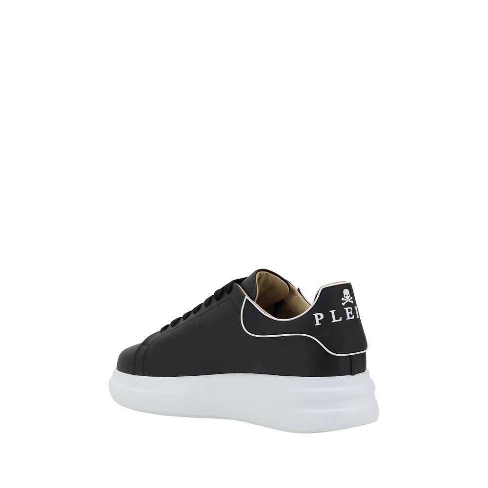 Philipp Plein Black Calf Leather Bos Taurus Low Top Sneakers - immagine 3